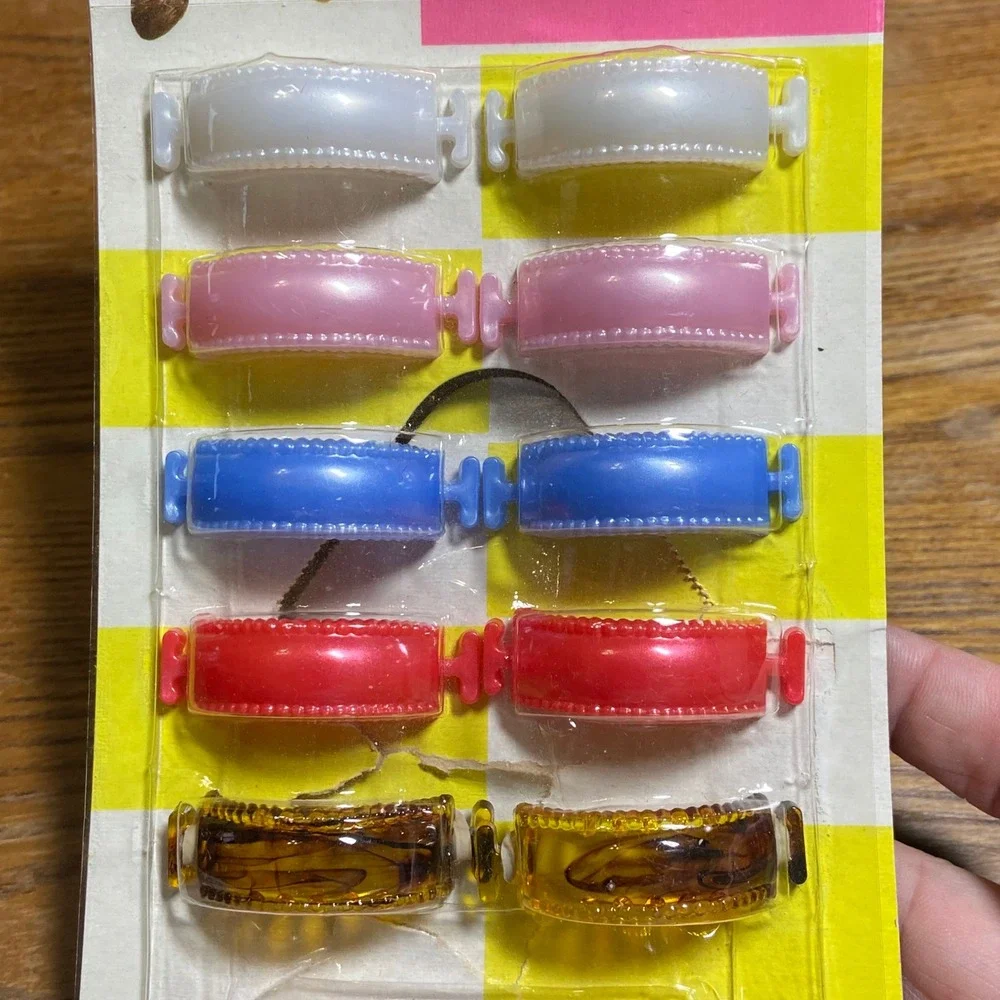 Vintage Tilton & Cook Little Miss Pony Tail Holders 10pc Hair Clips Made in USA